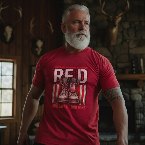 Remember Everyone Deployed Until They All Come Home US Military Support T-Shirt