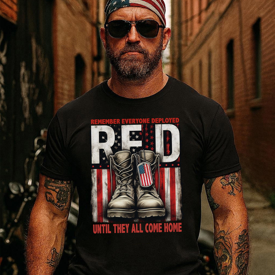 Remember Everyone Deployed Until They All Come Home US Military Support T-Shirt