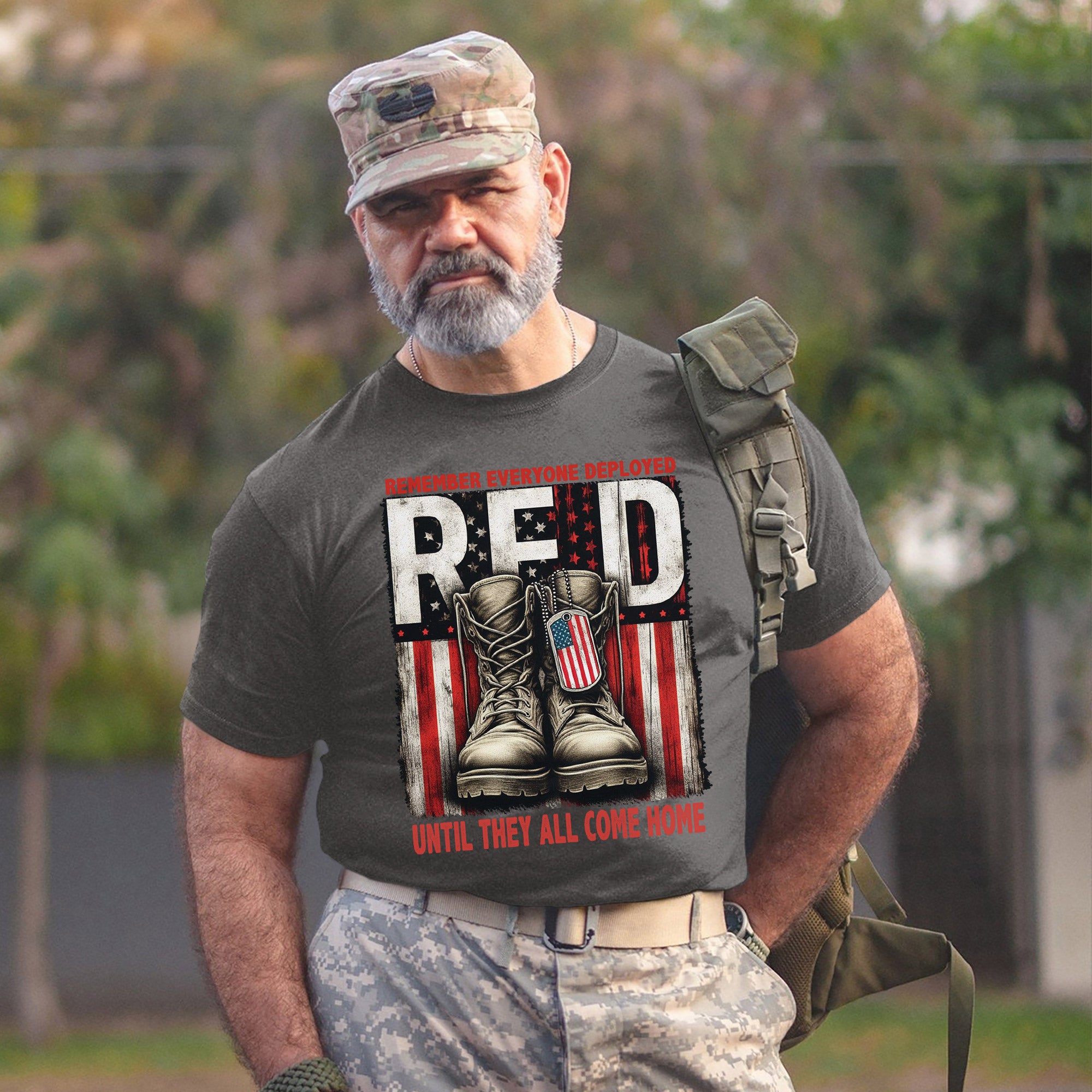 Remember Everyone Deployed Until They All Come Home US Military Support T-Shirt