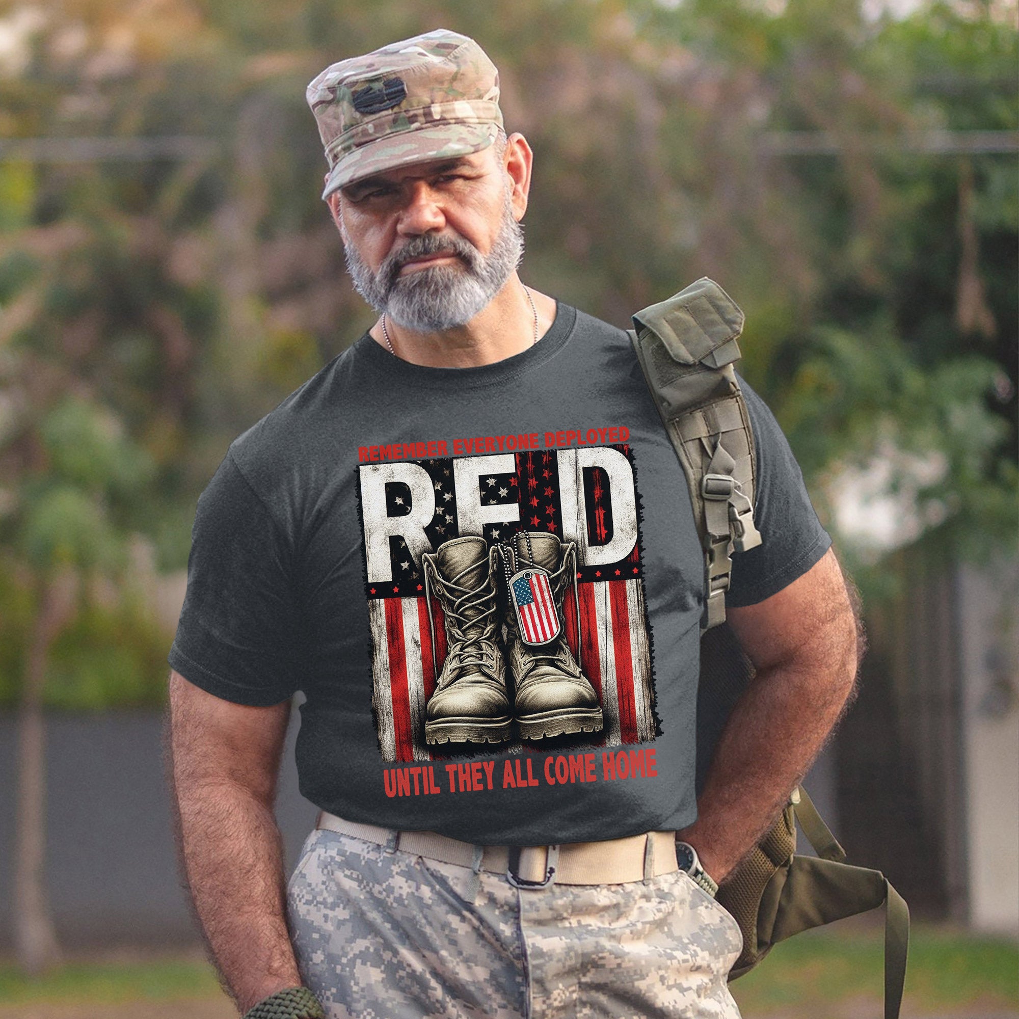 Remember Everyone Deployed Until They All Come Home US Military Support T-Shirt