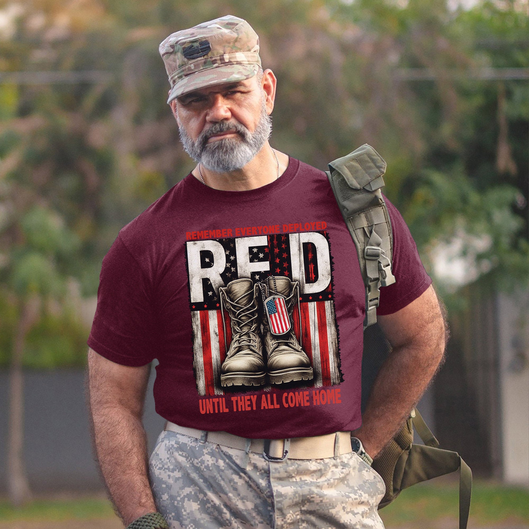 Remember Everyone Deployed Until They All Come Home US Military Support T-Shirt