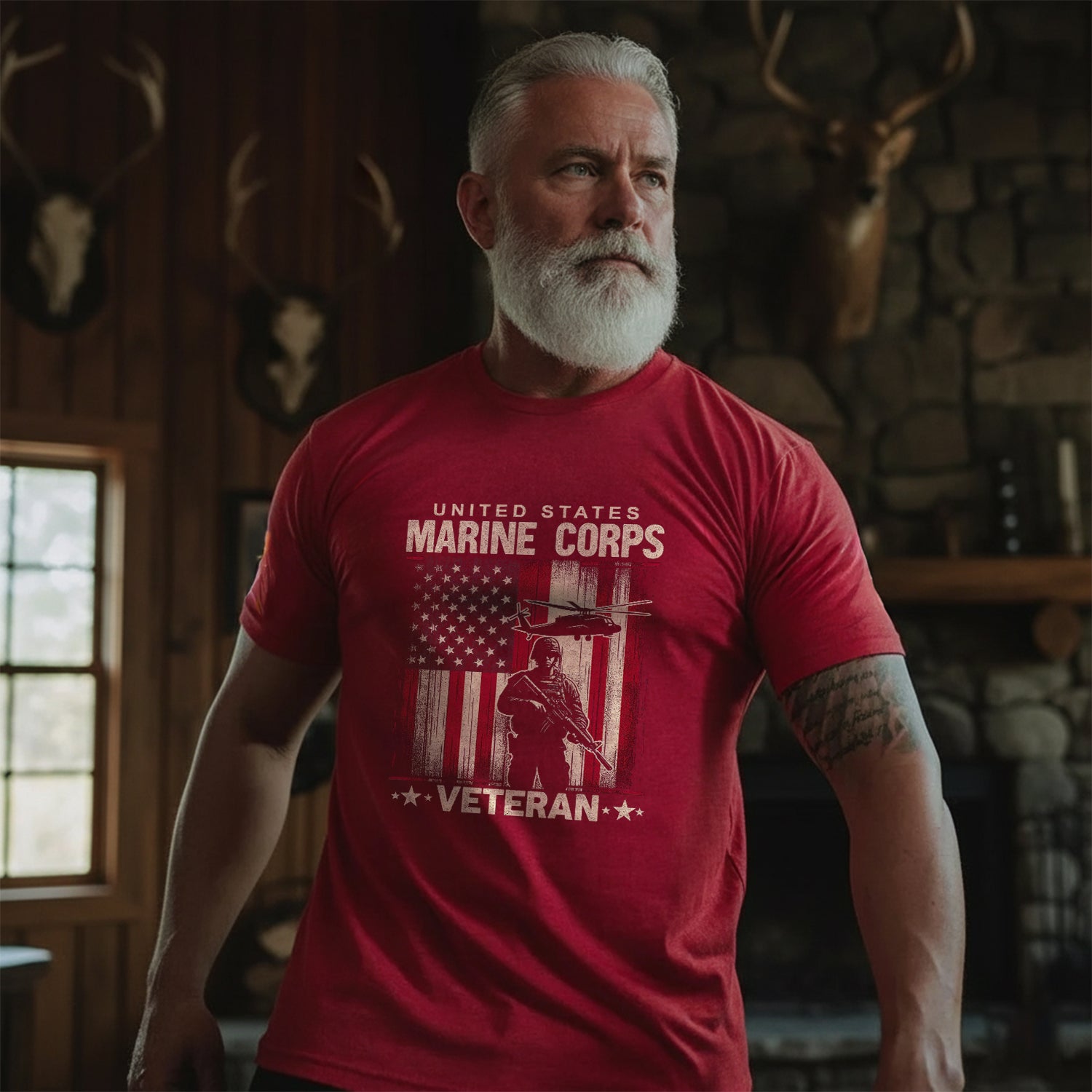 Marine Corps Veteran US Military Patriotic T-Shirt