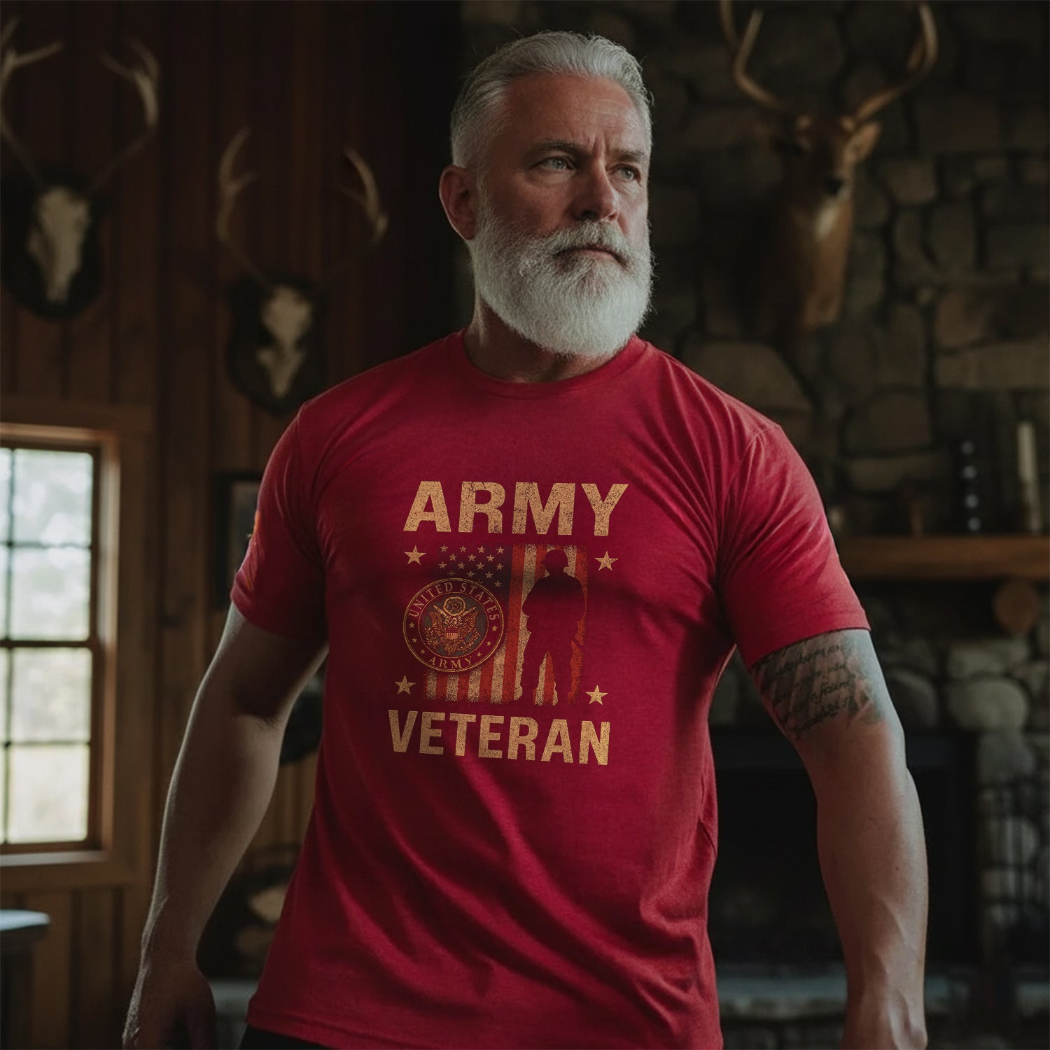 Army Veteran US Military Patriotic T-Shirt Secondary image