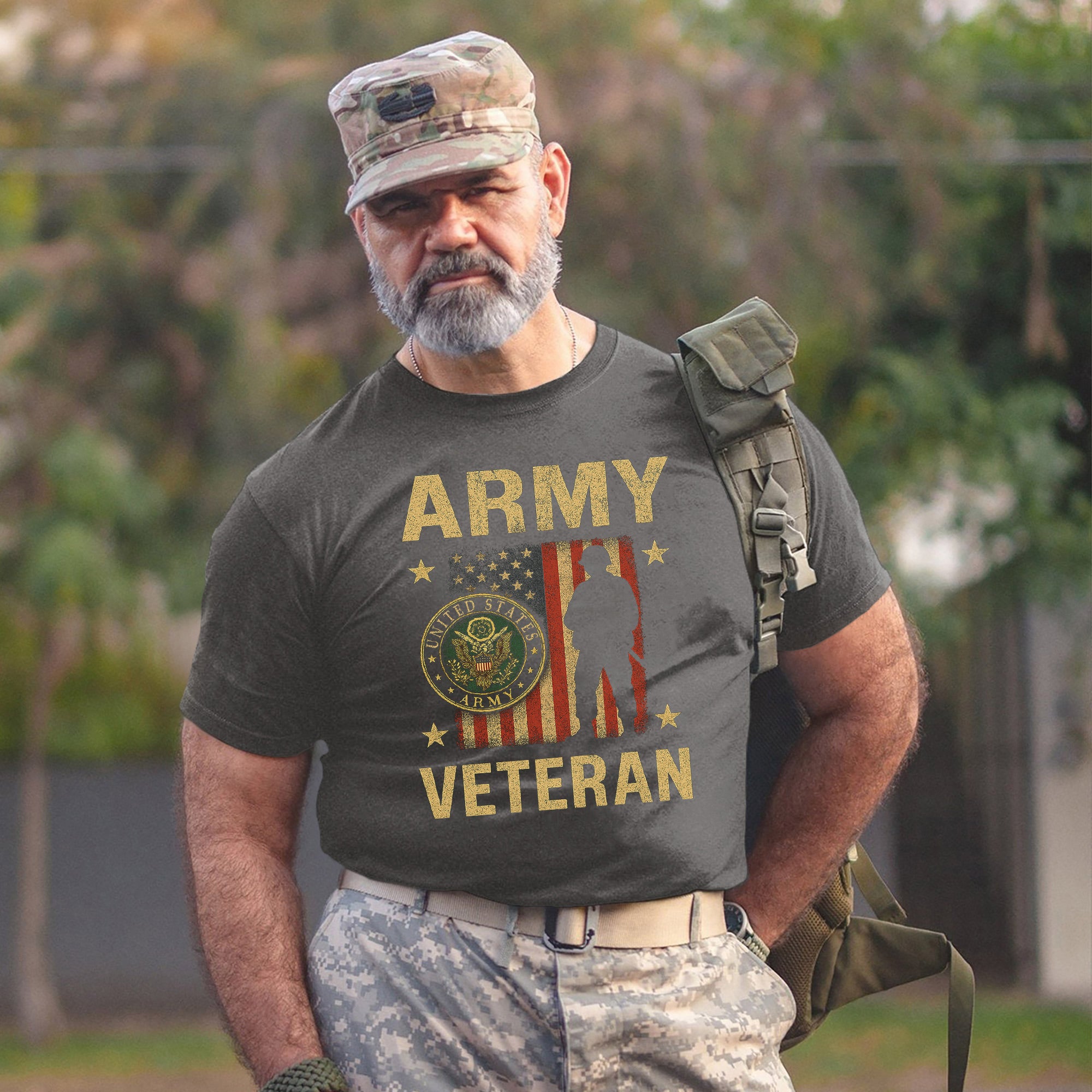Army Veteran US Military Patriotic Honoring United States Army Service and Sacrifice T-Shirt