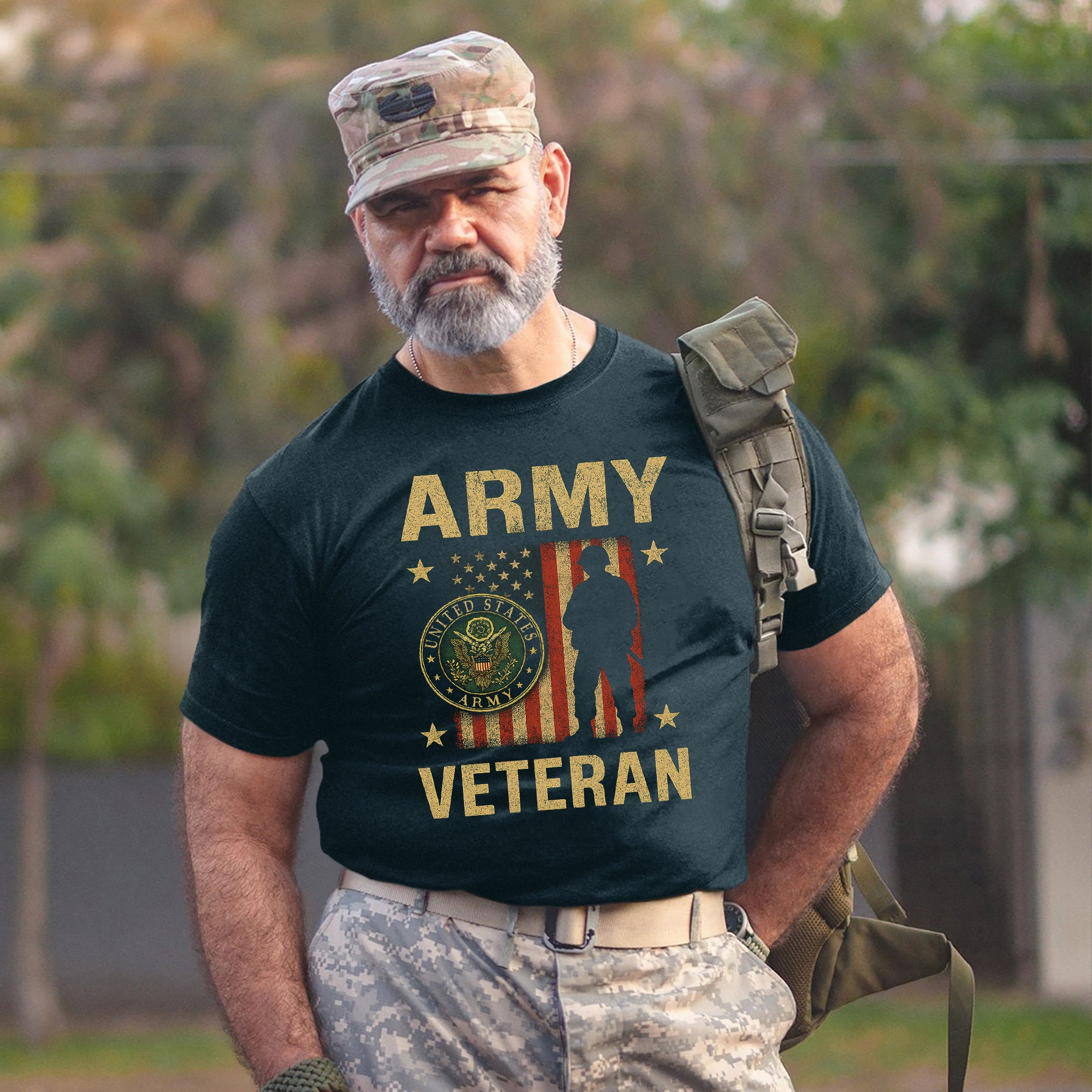 Army Veteran US Military Patriotic Honoring United States Army Service and Sacrifice T-Shirt