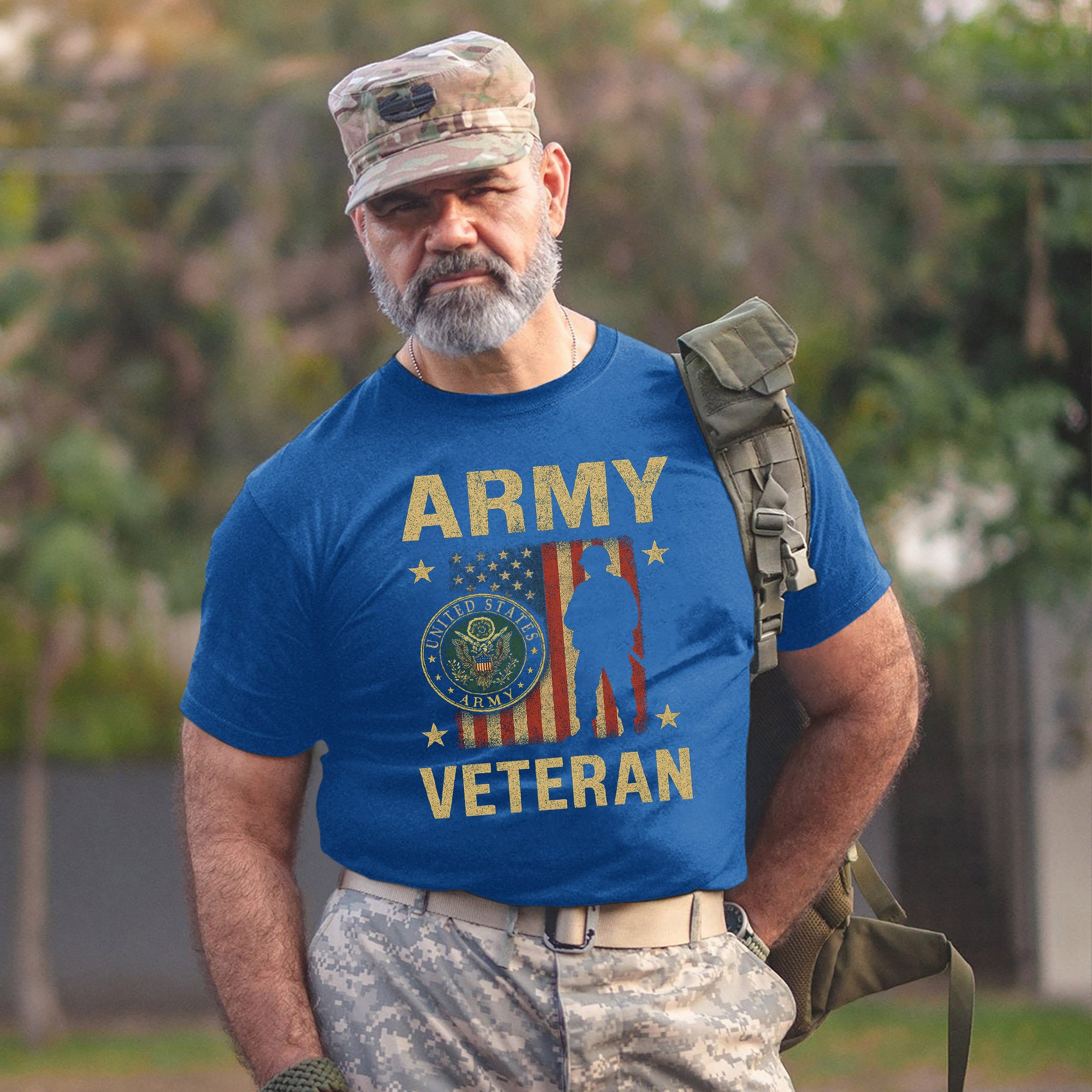 Army Veteran US Military Patriotic Honoring United States Army Service and Sacrifice T-Shirt