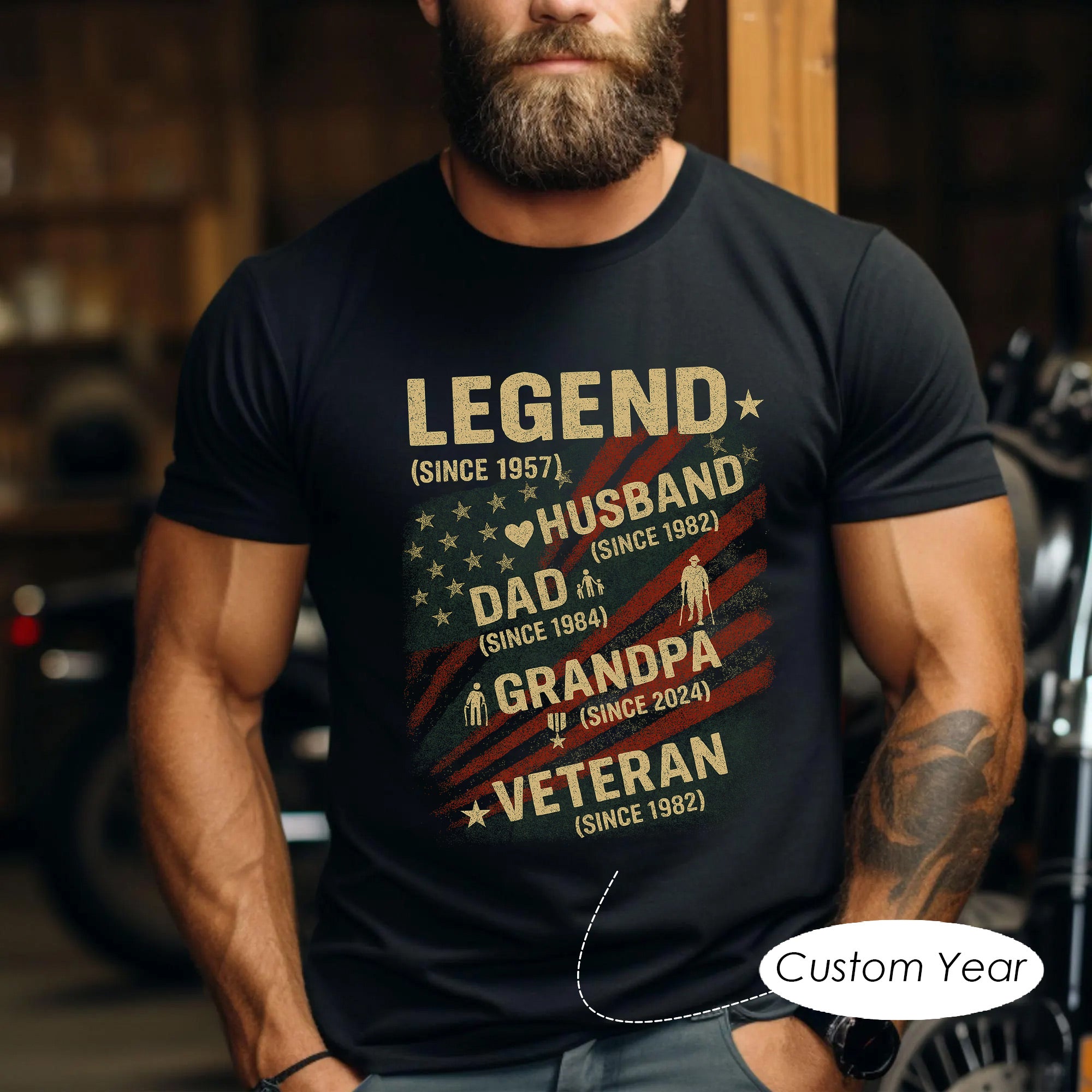 Legend Since Husband Since Dad Since Grandpa Personalized Family Milestone Personalized T-Shirt