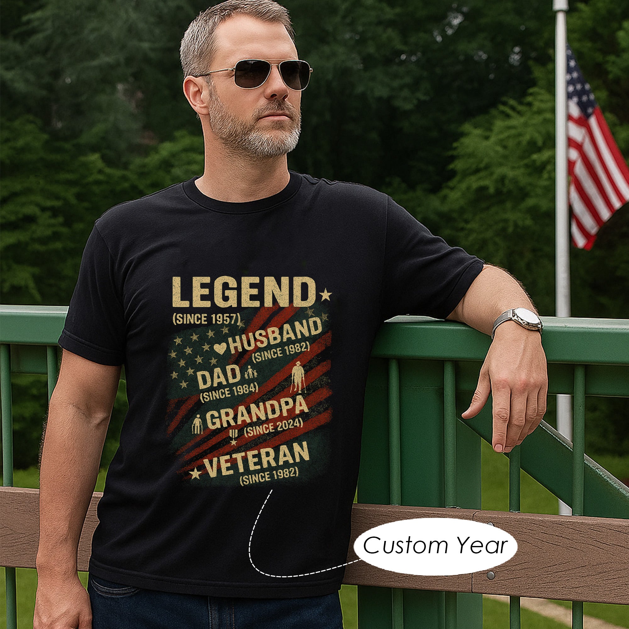 Legend Since Husband Since Dad Since Grandpa Personalized Family Milestone Personalized T-Shirt