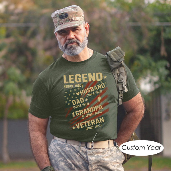 Legend Since Husband Since Dad Since Grandpa Personalized T-Shirt
