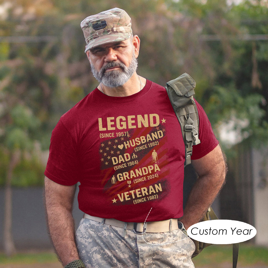 Legend Since Husband Since Dad Since Grandpa Personalized T-Shirt