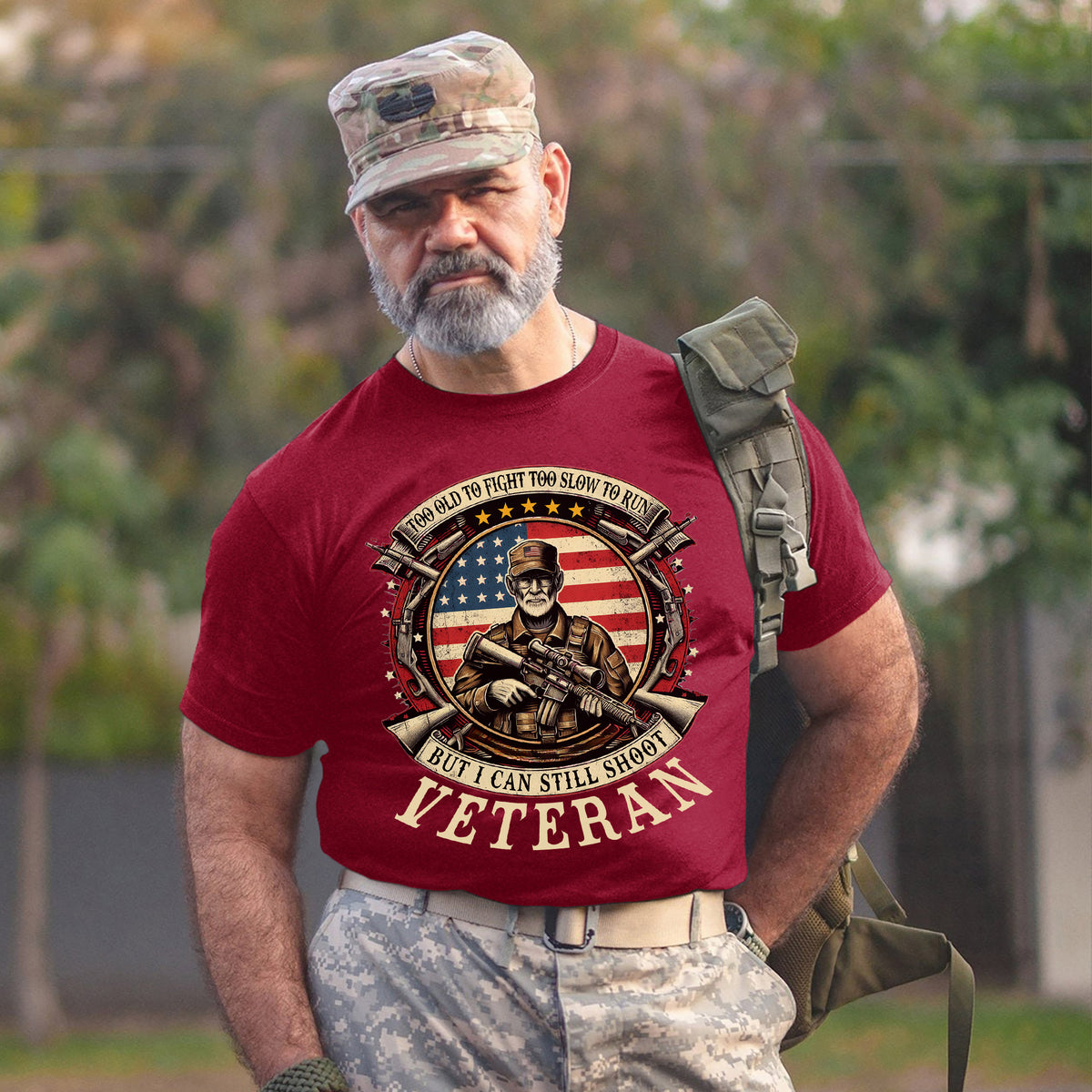 Too Old to Fight Too Slow to Run But I Can Still Shoot T-Shirt