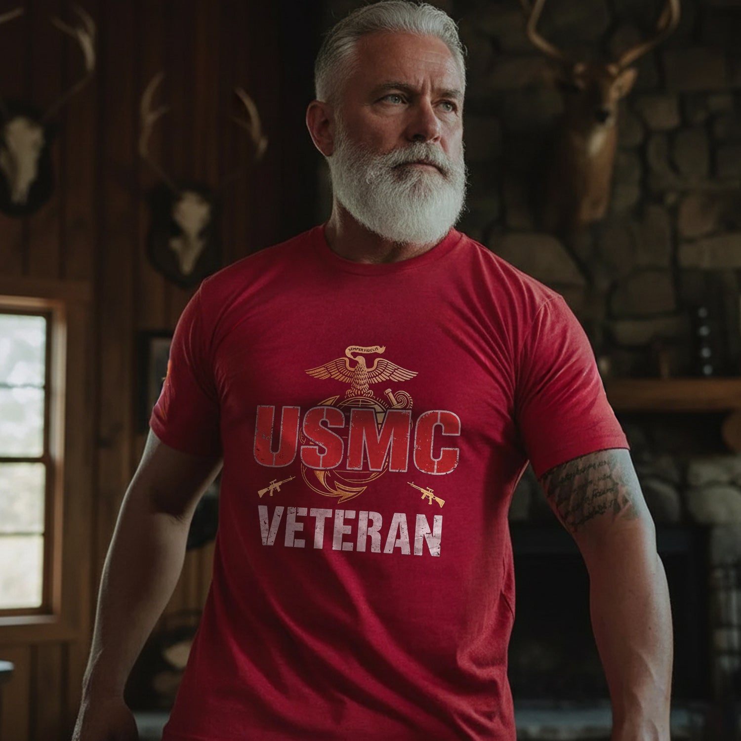 USMC Veteran Proud Marine for Life T-Shirt Secondary image