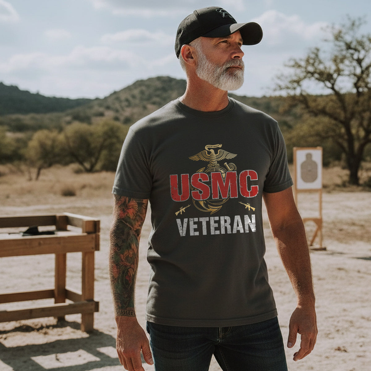 USMC Veteran Proud Marine for Life T-Shirt