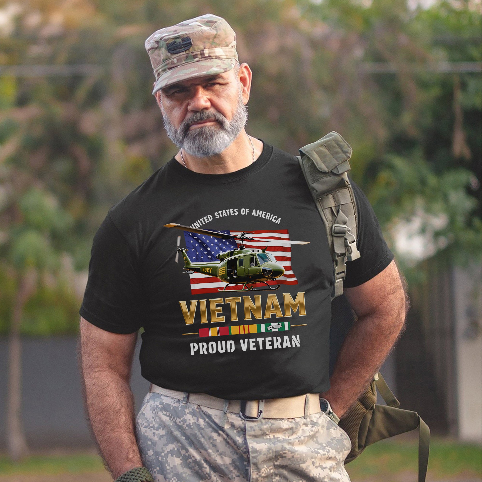 United States of America Vietnam Proud Veteran Honoring Service Sacrifice and National Pride T-Shirt
