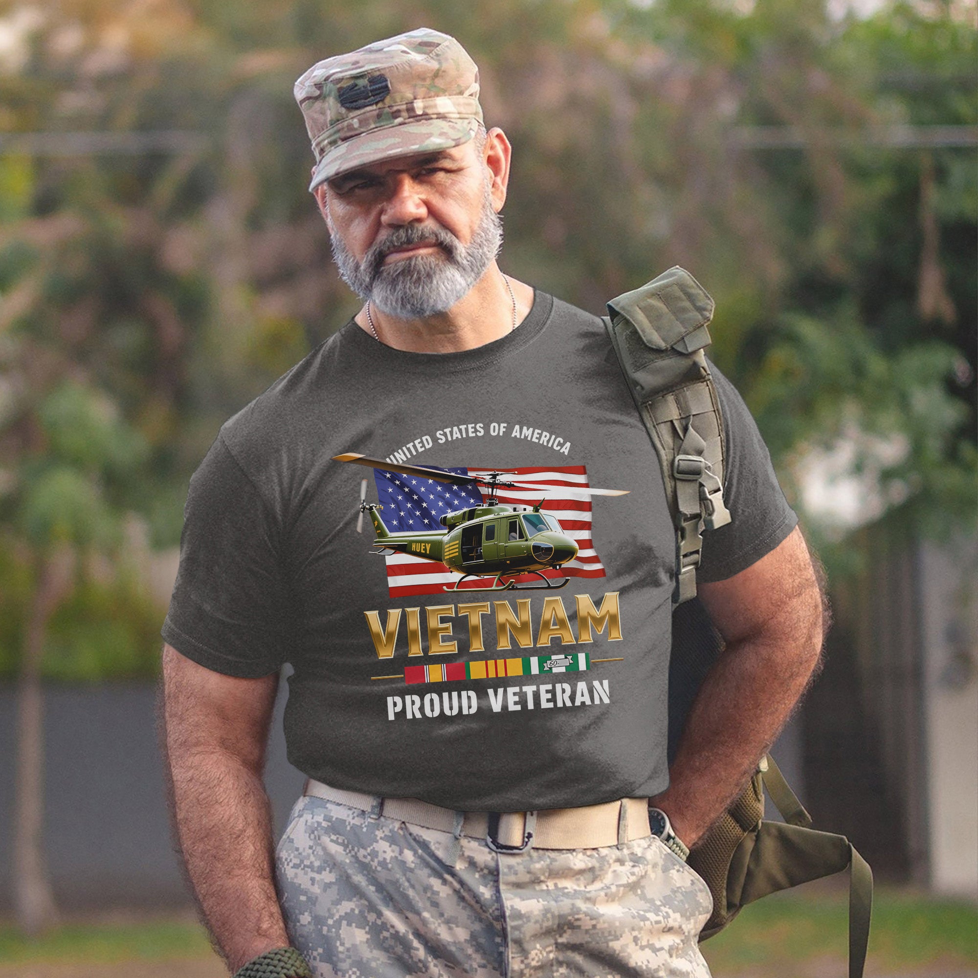 United States of America Vietnam Proud Veteran Honoring Service Sacrifice and National Pride T-Shirt