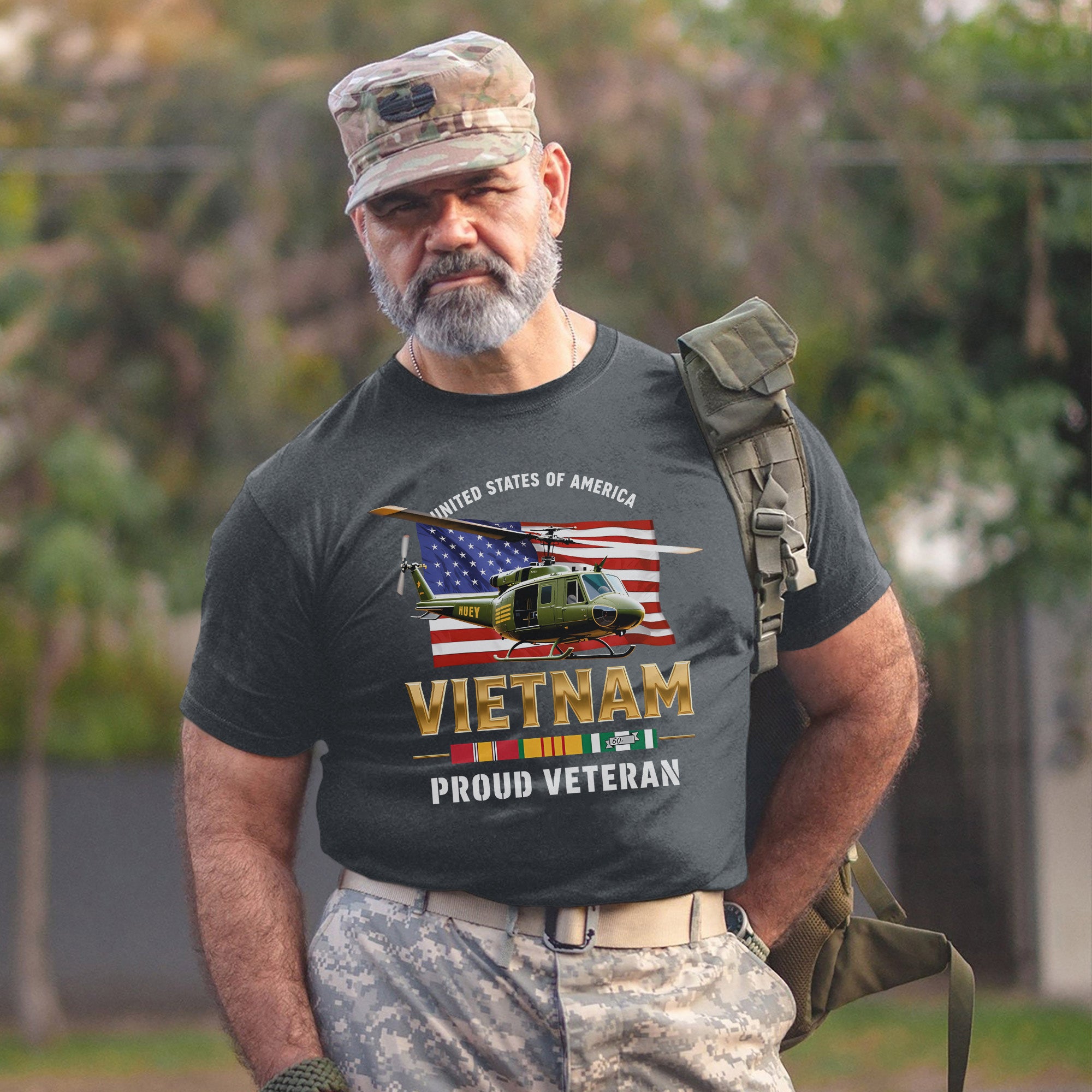 United States of America Vietnam Proud Veteran Honoring Service Sacrifice and National Pride T-Shirt