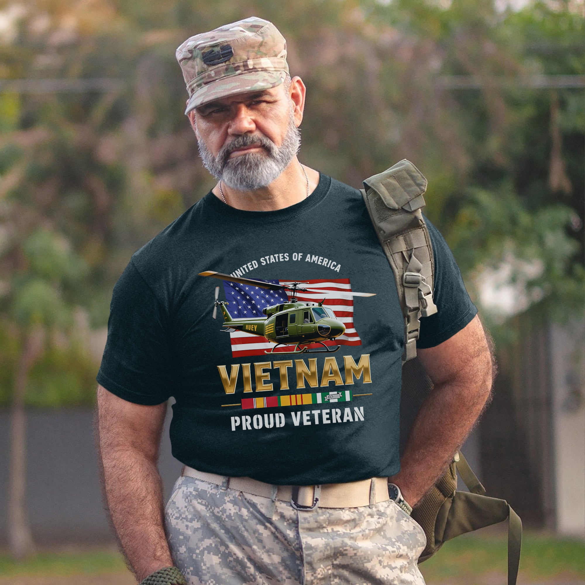 United States of America Vietnam Proud Veteran Honoring Service Sacrifice and National Pride T-Shirt