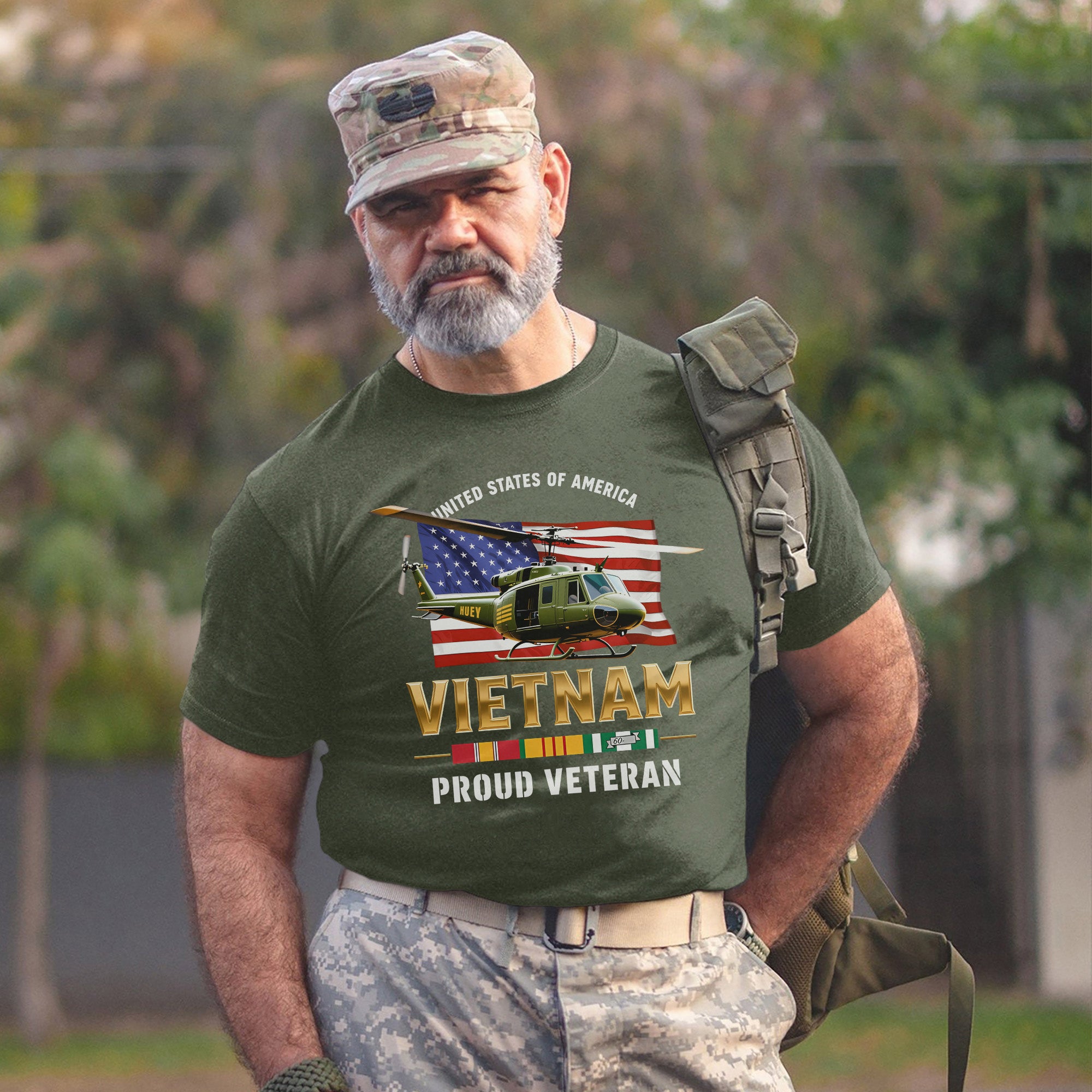 United States of America Vietnam Proud Veteran Honoring Service Sacrifice and National Pride T-Shirt