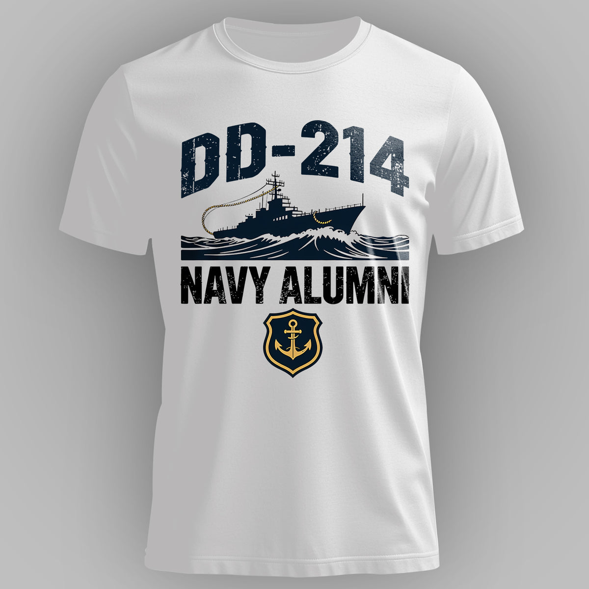DD-214 Navy Alumni Honoring Proud Service T-Shirt Main image