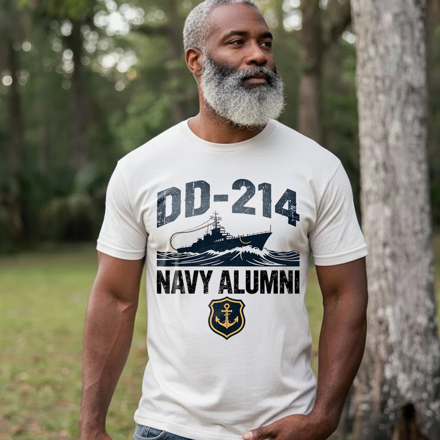 DD-214 Navy Alumni Honoring Proud Service T-Shirt Secondary image