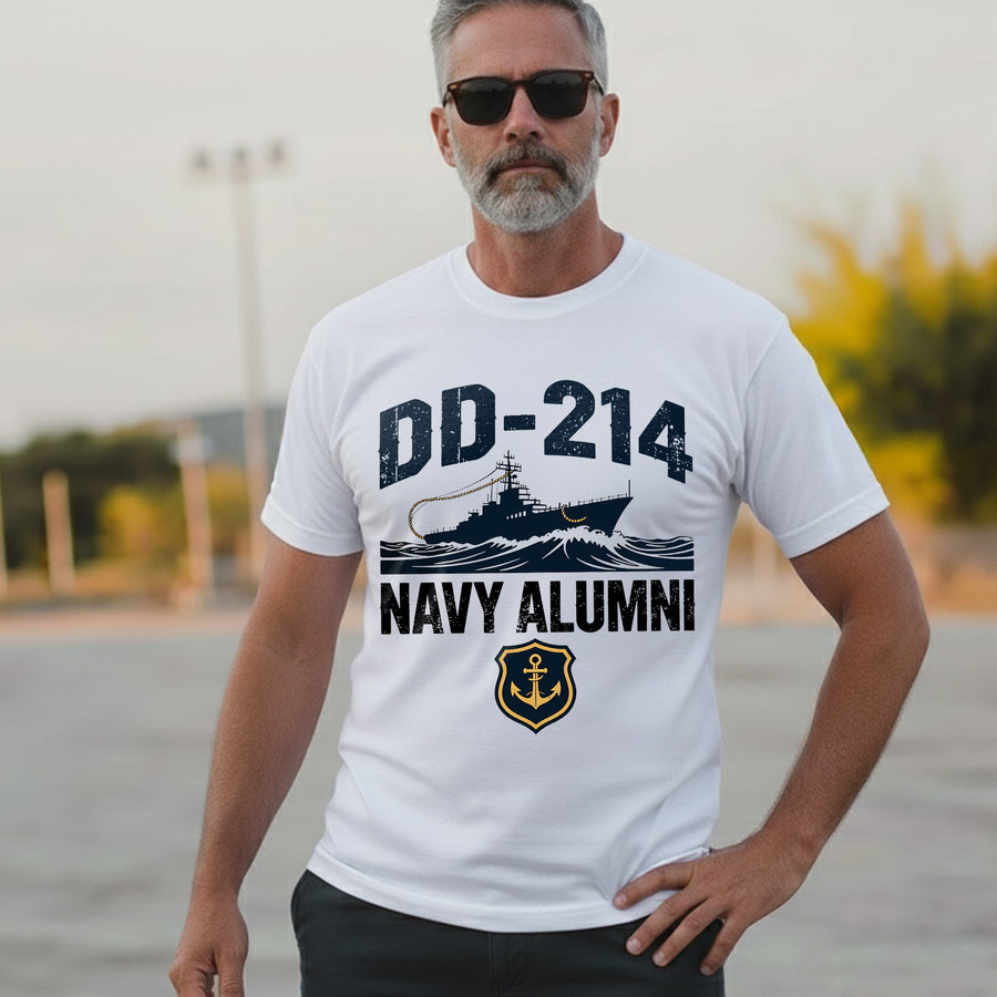 DD-214 Navy Alumni Honoring Proud Service T-Shirt