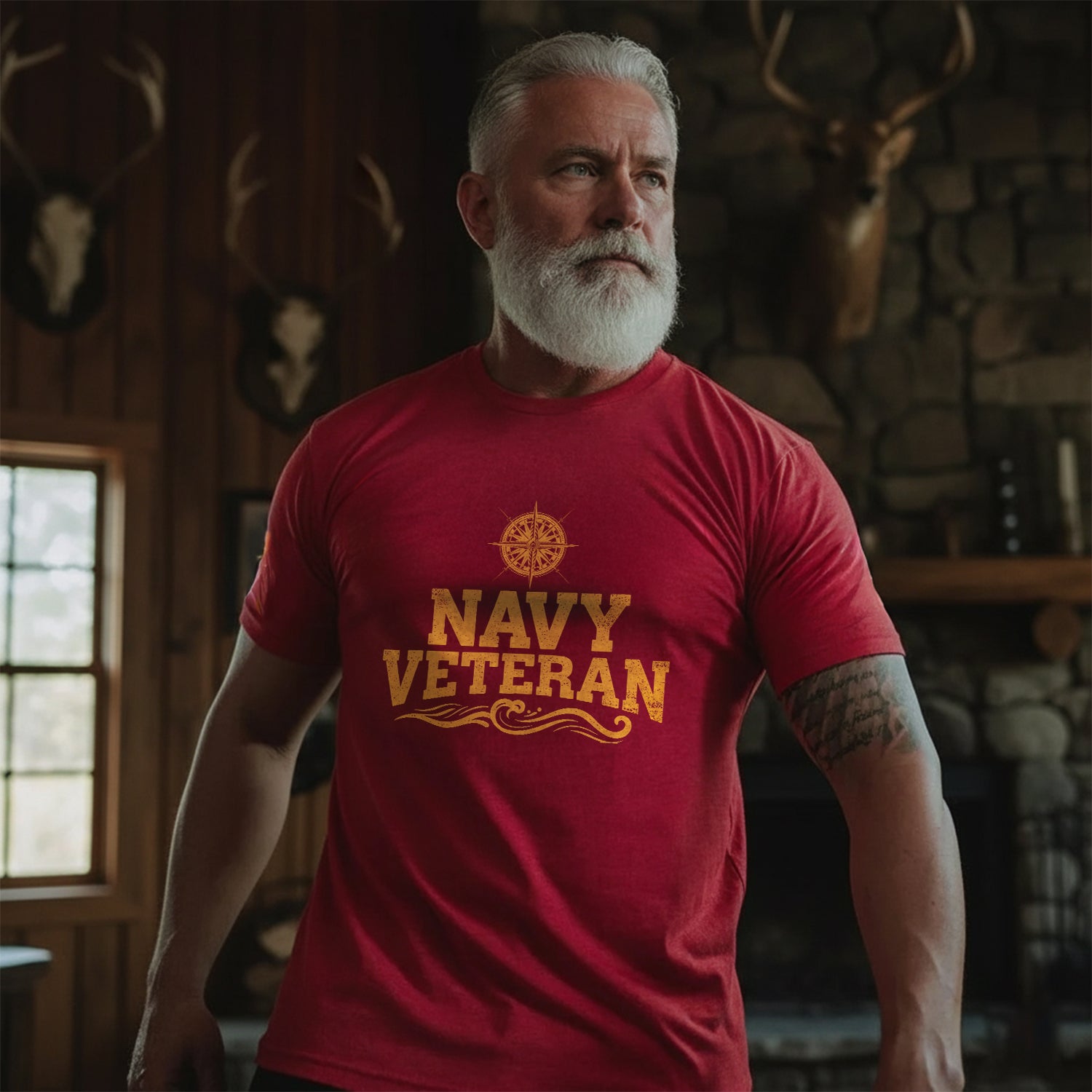 Navy Veteran Proudly Served with Honor T-Shirt Secondary image