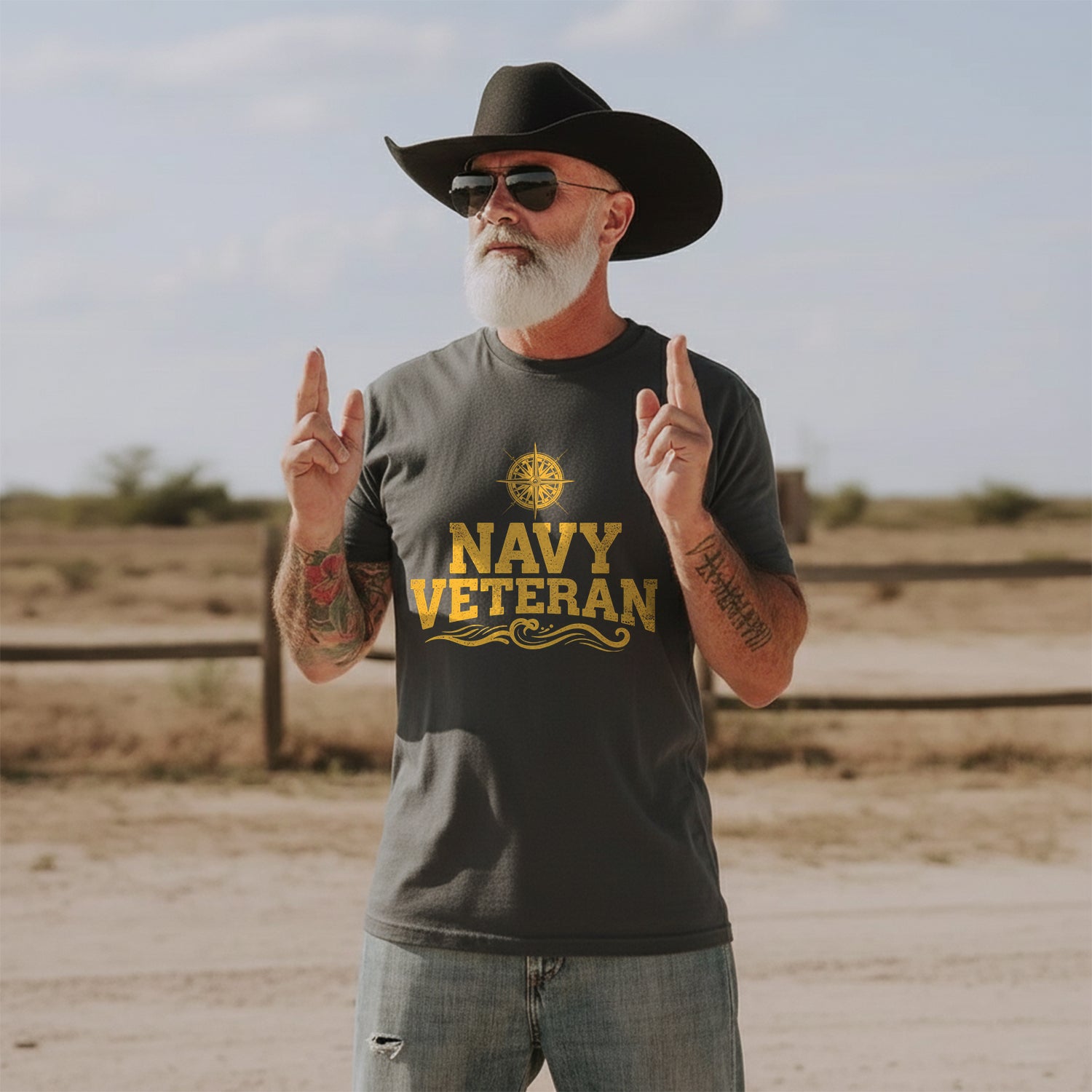 Navy Veteran Proudly Served with Honor T-Shirt