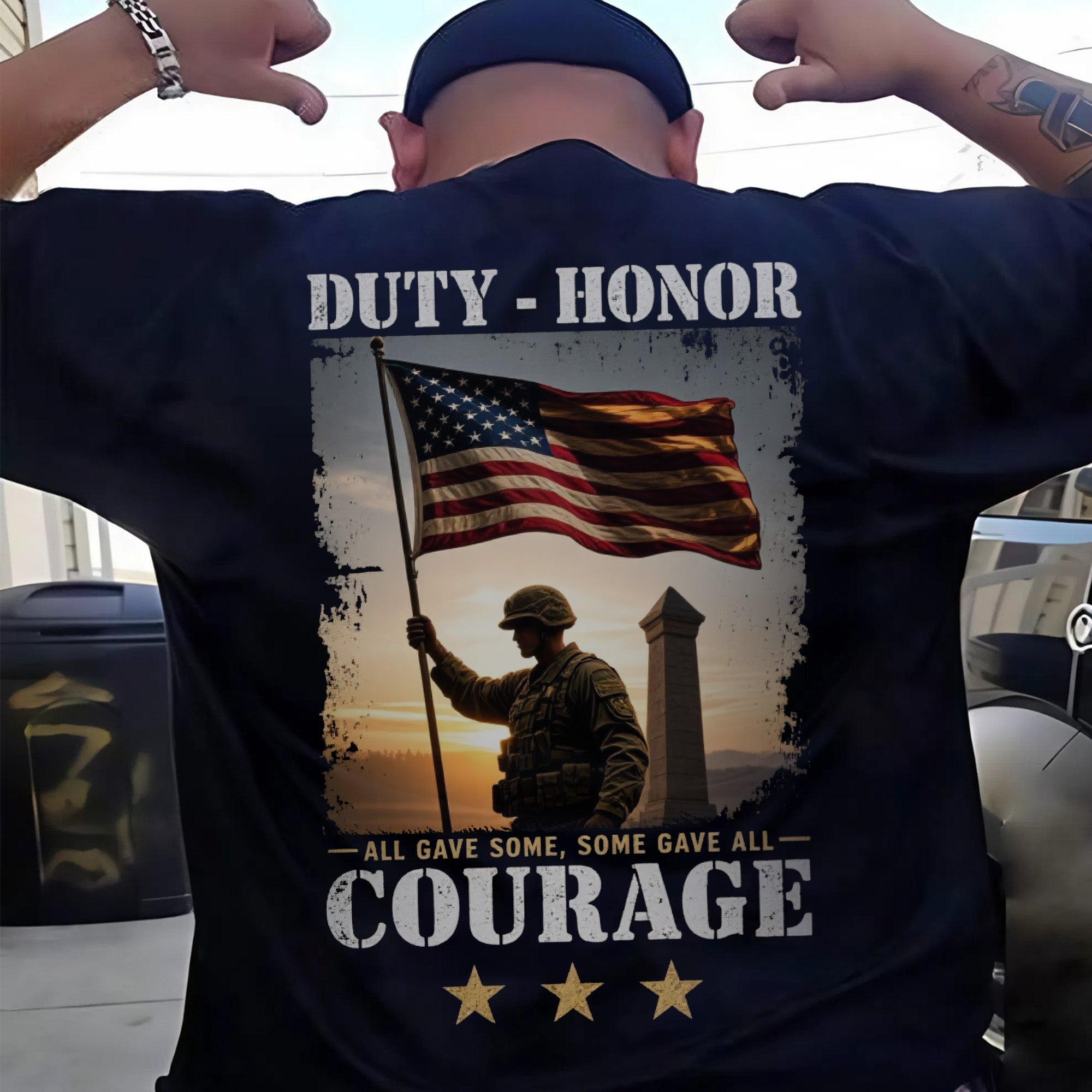 Duty Honor Courage Some Gave All Honoring the Brave Who Paid Freedom’s Price T-Shirt