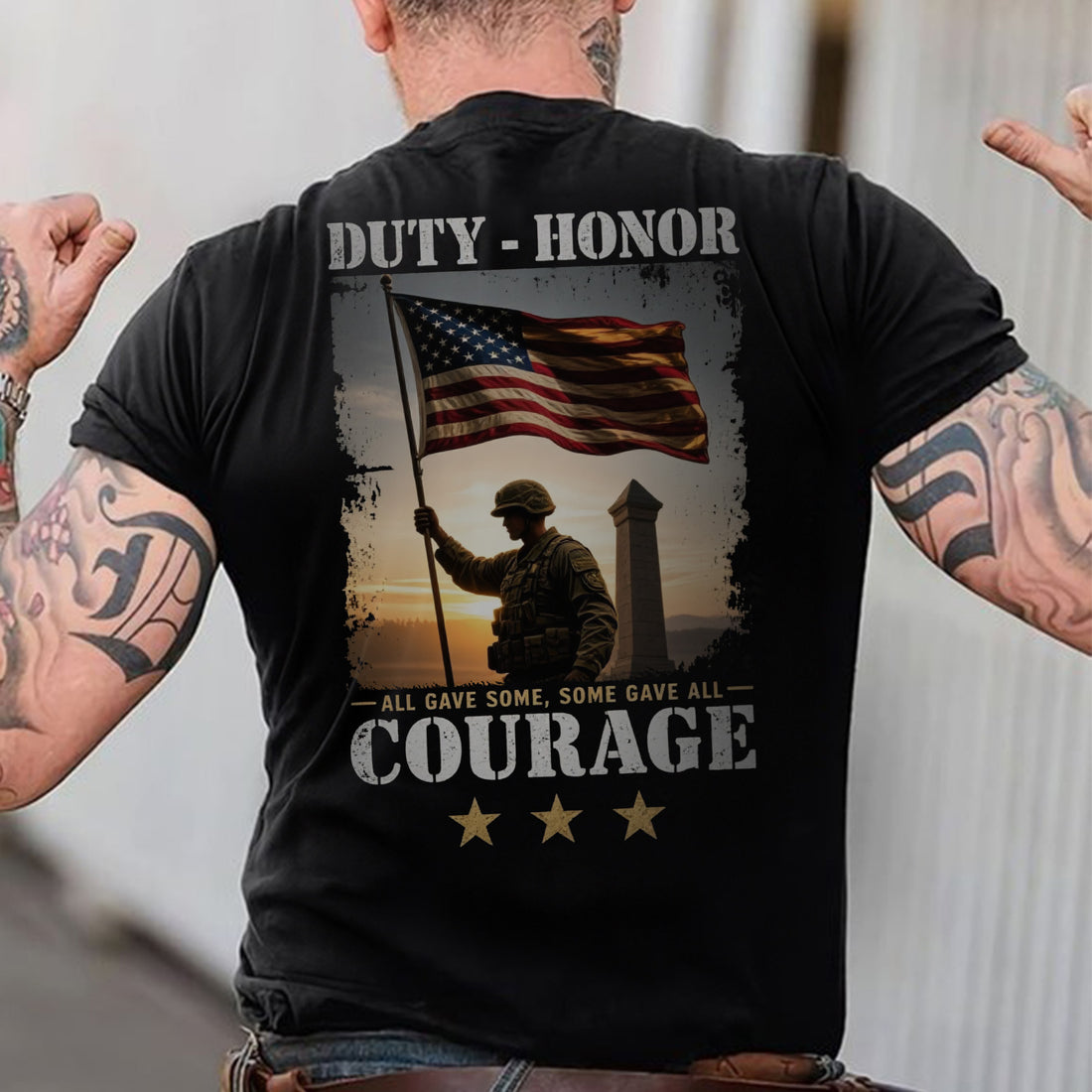 Duty Honor Courage Some Gave All Honoring the Brave Who Paid Freedom’s Price T-Shirt