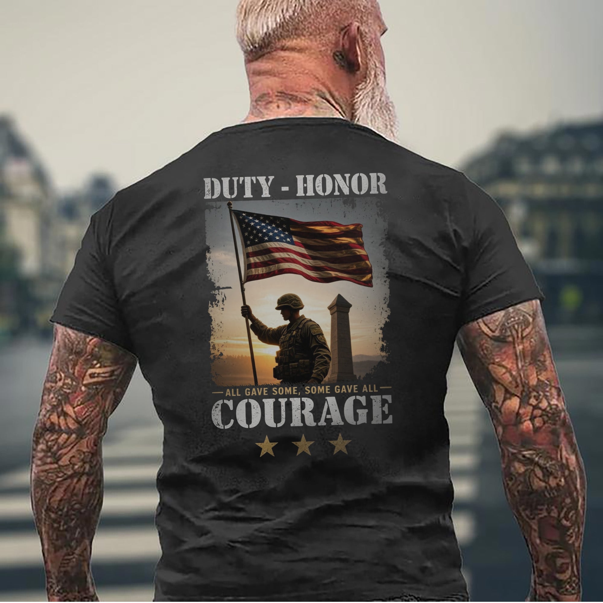 Duty Honor Courage Some Gave All Honoring the Brave Who Paid Freedom’s Price T-Shirt