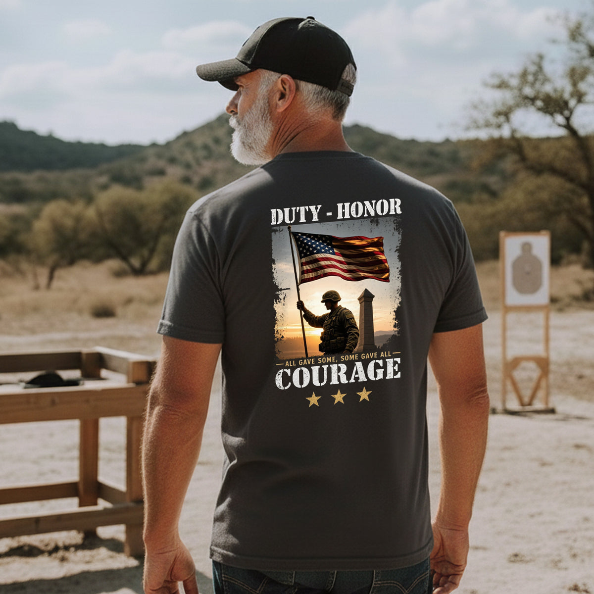 Duty Honor Courage Some Gave All Honoring the Brave Who Paid Freedom’s Price T-Shirt
