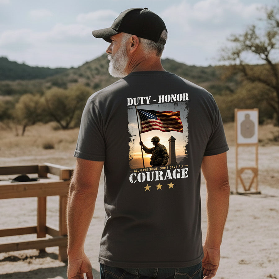 Duty Honor Courage Some Gave All Honoring the Brave Who Paid Freedom’s Price T-Shirt