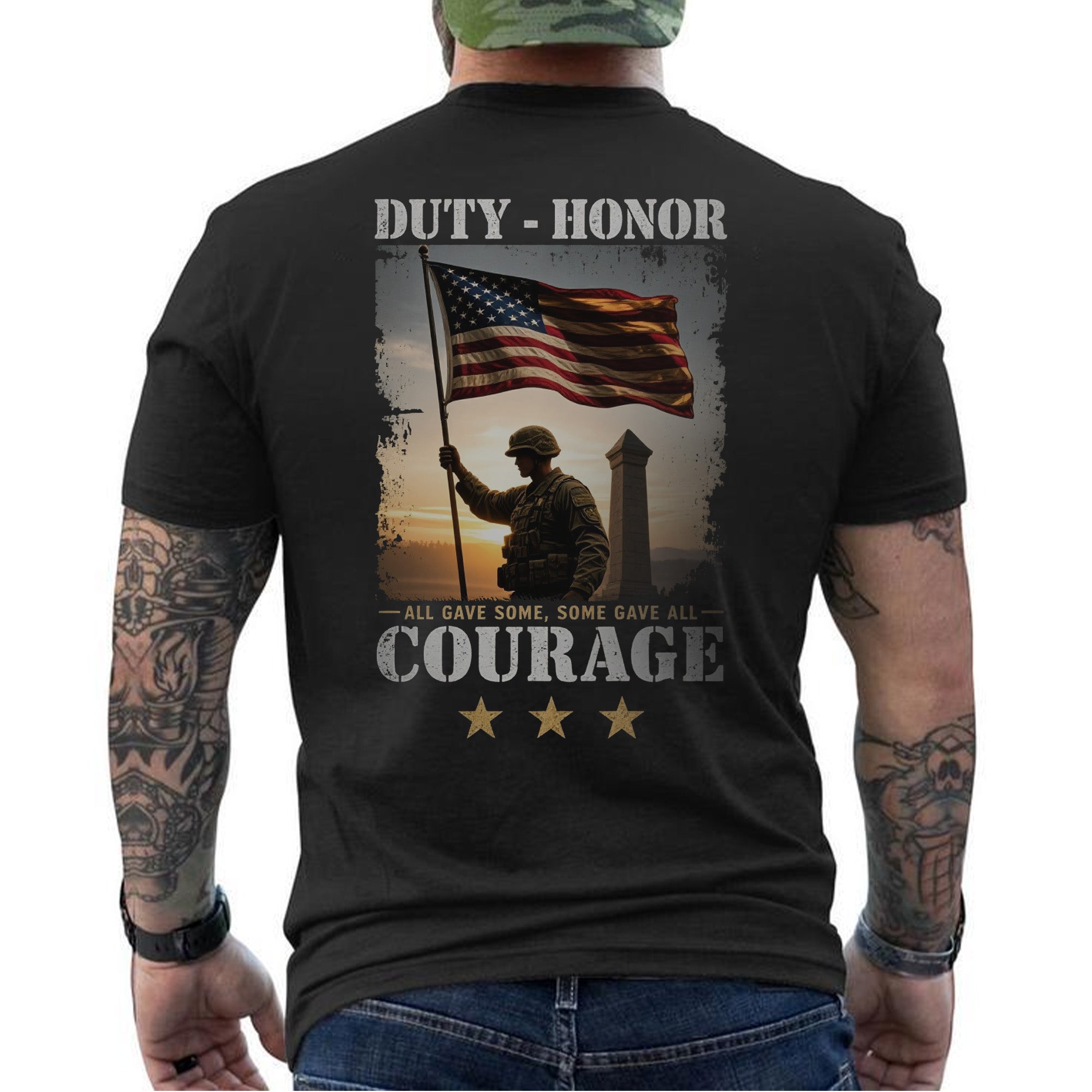 Duty Honor Courage Some Gave All Honoring the Brave Who Paid Freedom’s Price T-Shirt