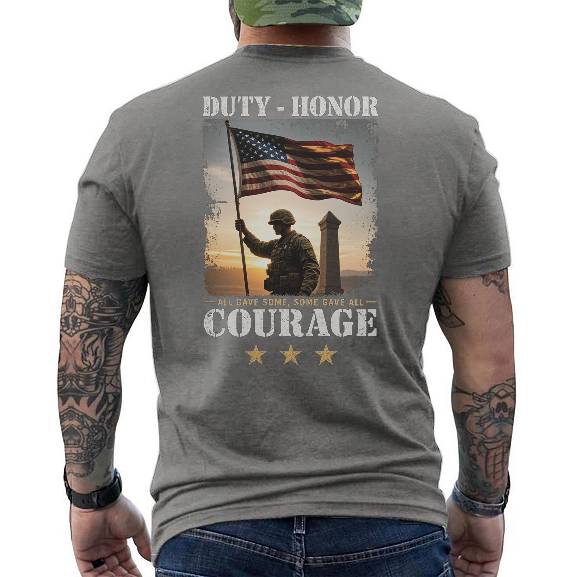 Duty Honor Courage Some Gave All Honoring the Brave Who Paid Freedom’s Price T-Shirt