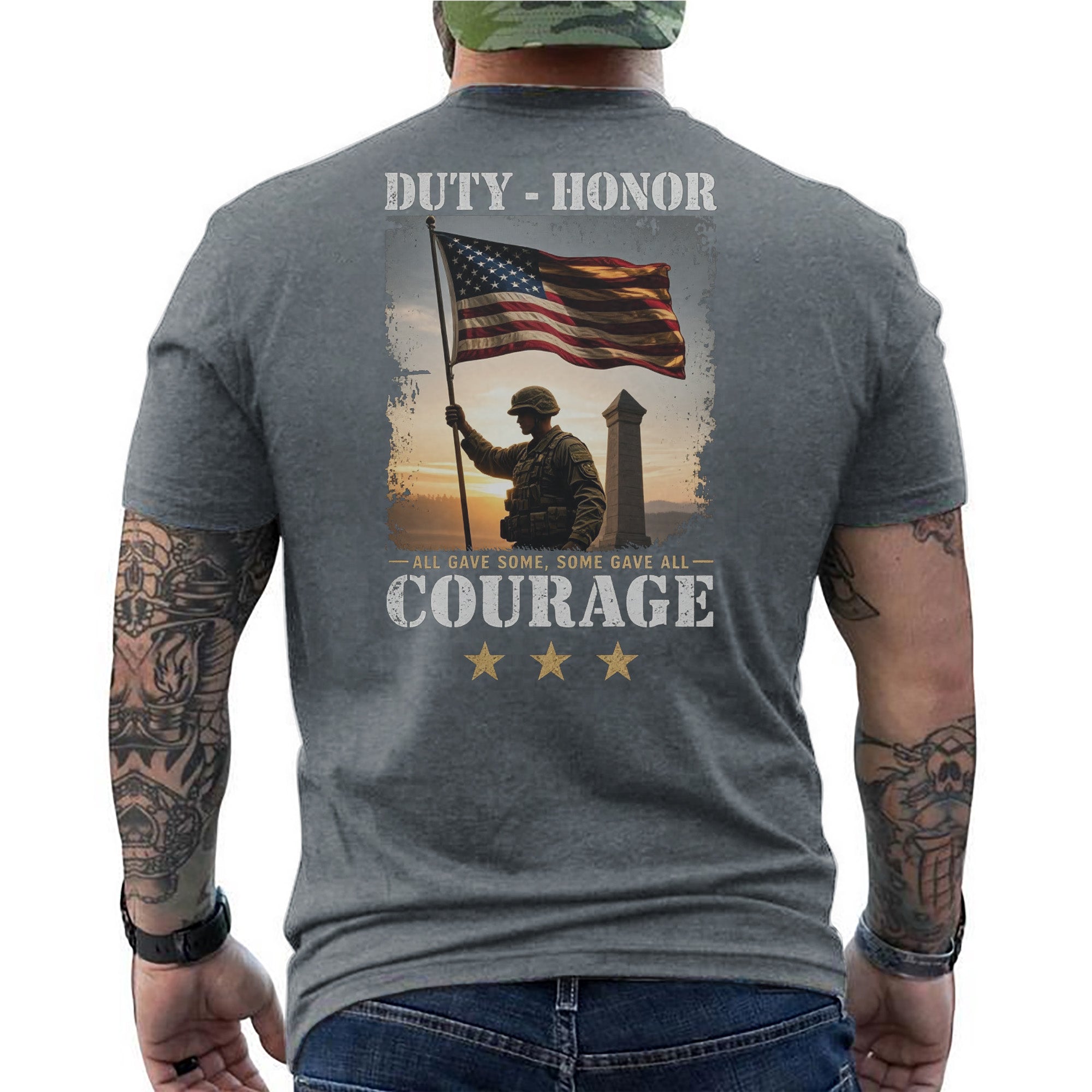 Duty Honor Courage Some Gave All Honoring the Brave Who Paid Freedom’s Price T-Shirt