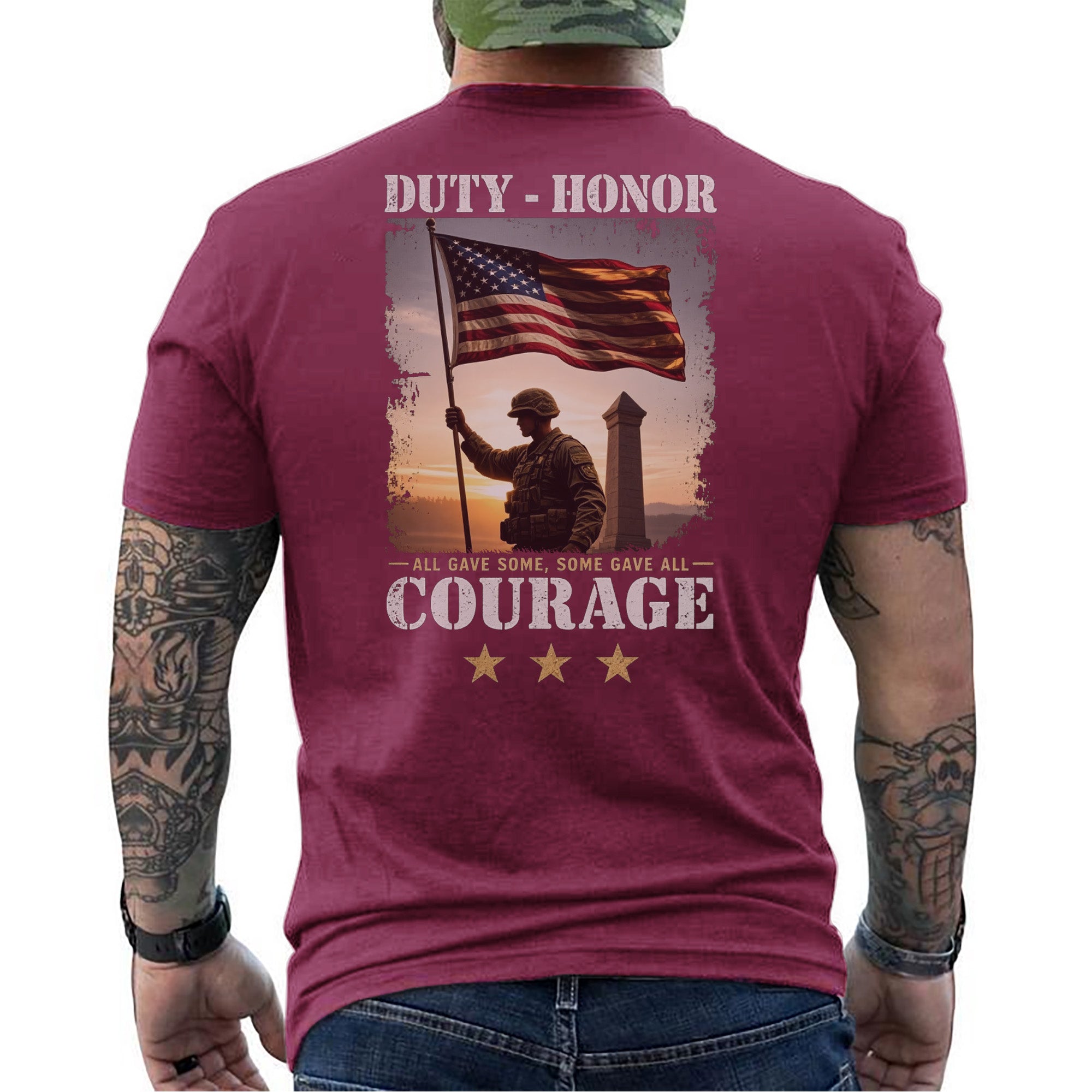 Duty Honor Courage Some Gave All Honoring the Brave Who Paid Freedom’s Price T-Shirt