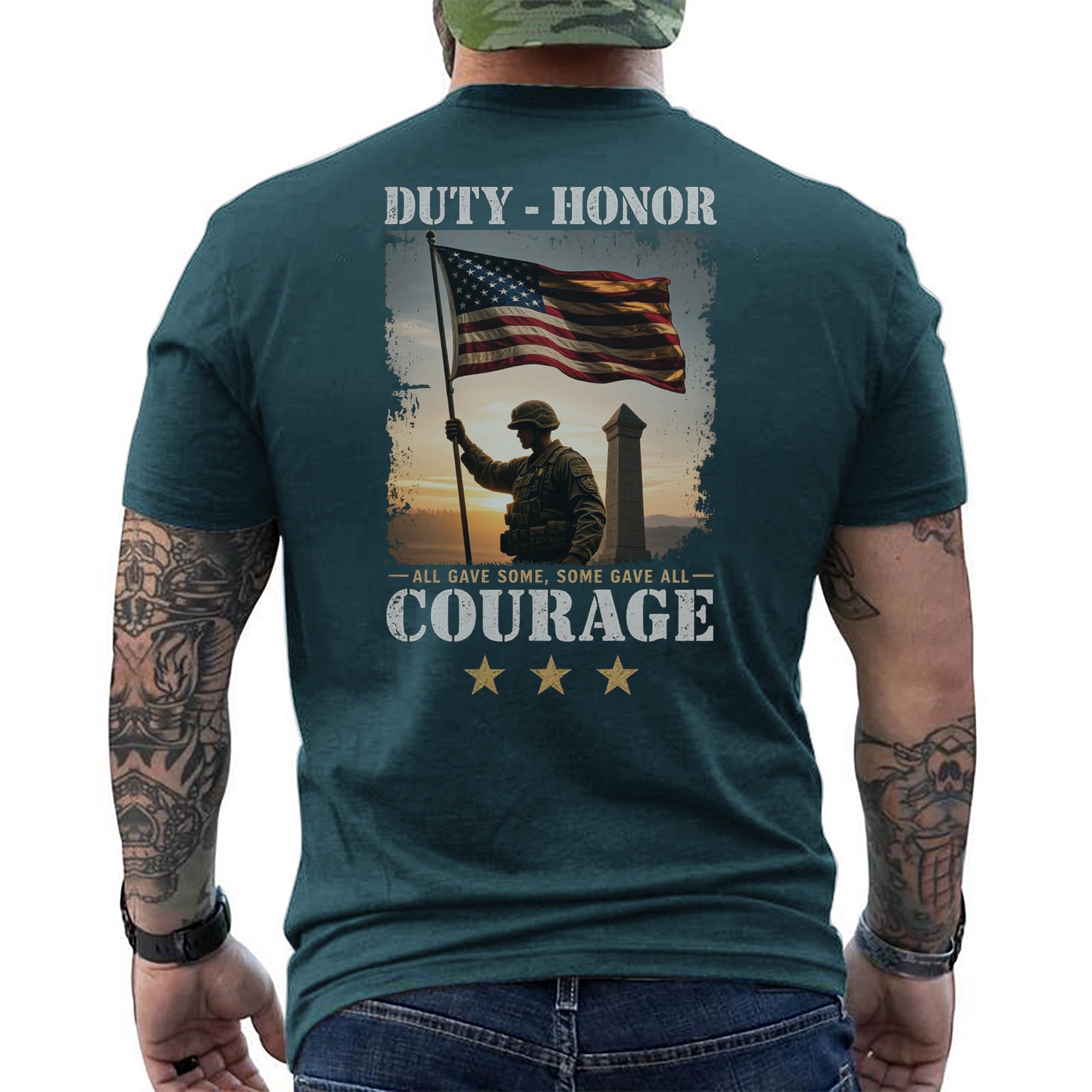 Duty Honor Courage Some Gave All Honoring the Brave Who Paid Freedom’s Price T-Shirt