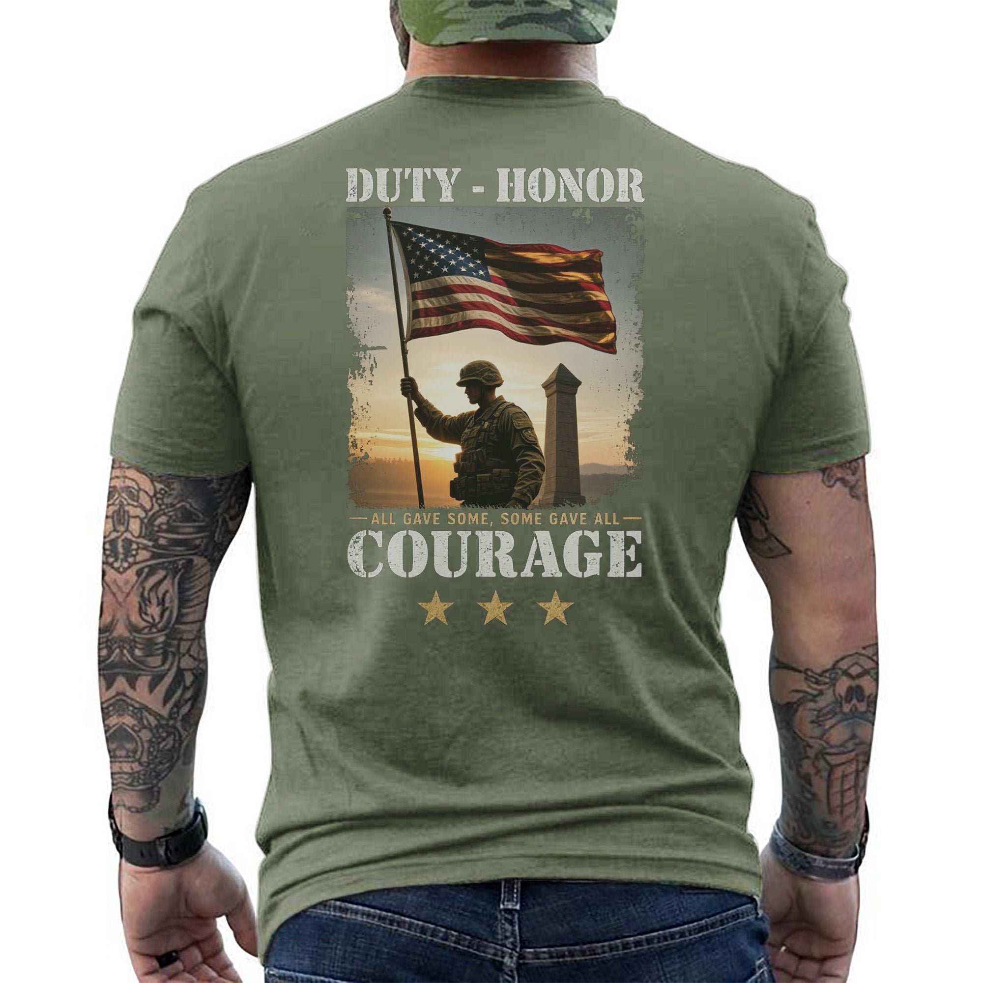 Duty Honor Courage Some Gave All Honoring the Brave Who Paid Freedom’s Price T-Shirt