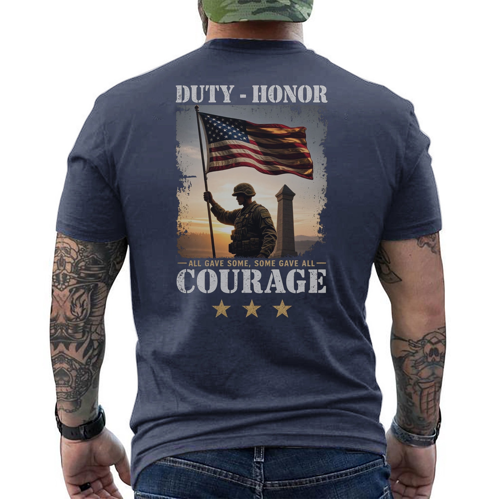 Duty Honor Courage Some Gave All Honoring the Brave Who Paid Freedom’s Price T-Shirt