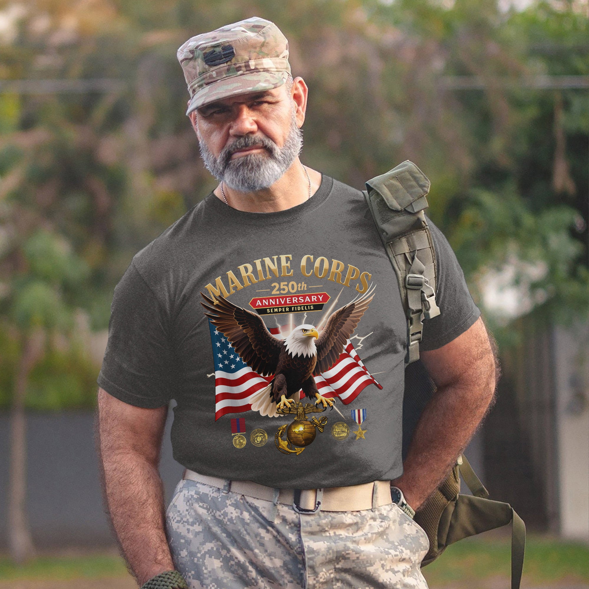 Marine Corps 250th Anniversary Semper Fidelis Honoring Legacy Loyalty and Valor T-Shirt