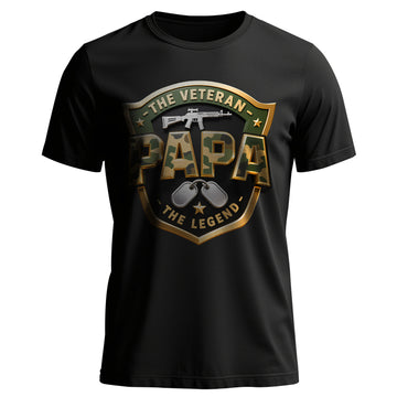 The Veteran The Papa The Legend Honoring T-Shirt