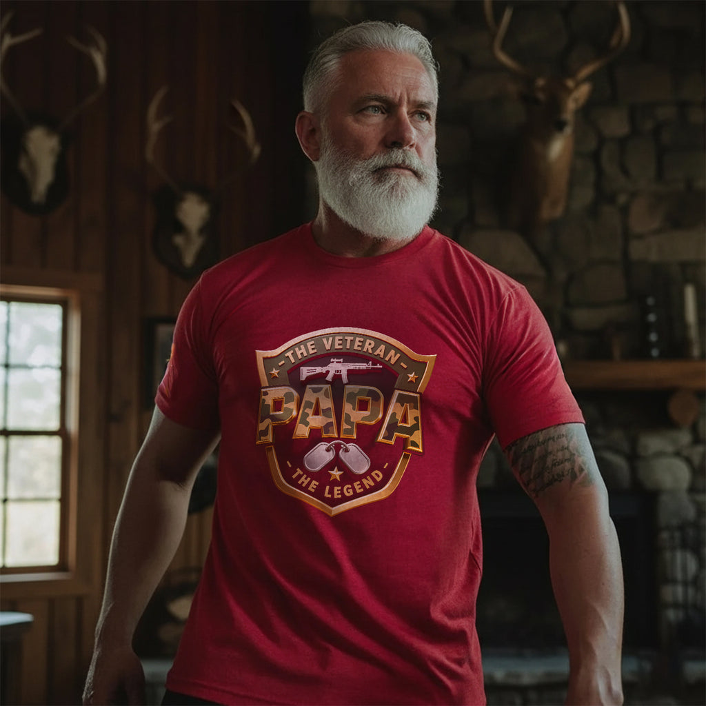 The Veteran The Papa The Legend Honoring T-Shirt