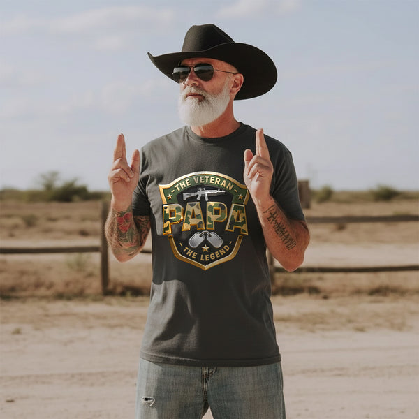 The Veteran The Papa The Legend Honoring T-Shirt