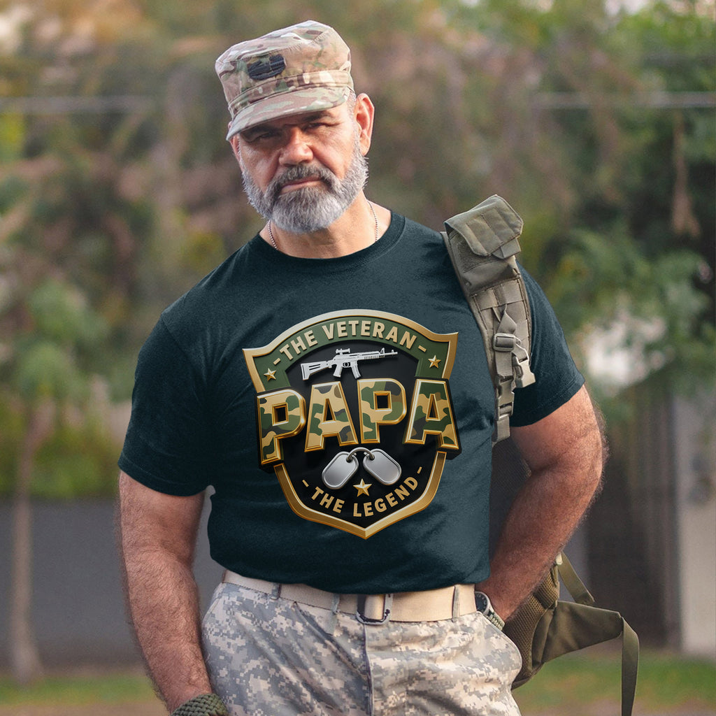 The Veteran The Papa The Legend Honoring T-Shirt