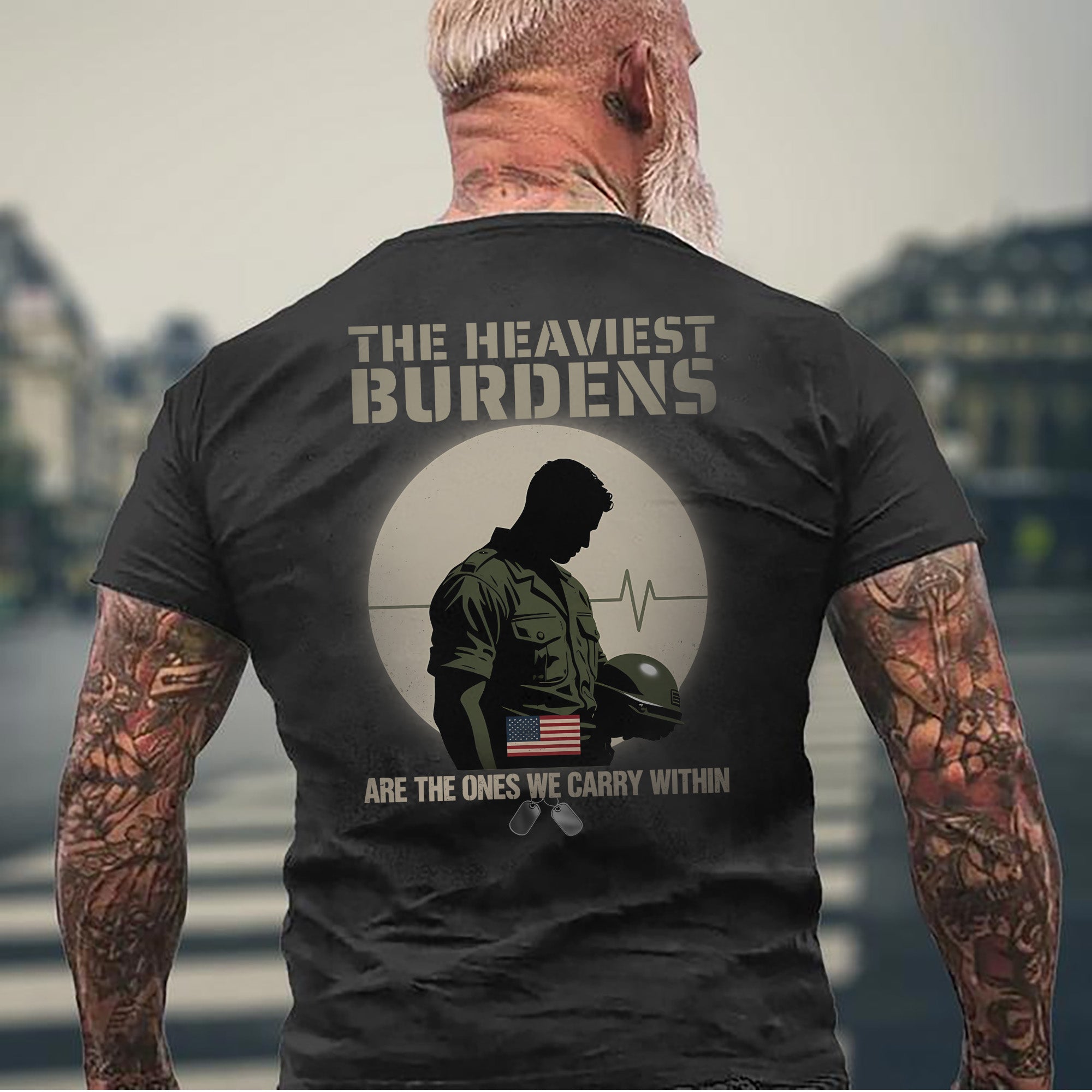 The Heaviest Burdens Are the Ones We Carry Within Silent Battles Fought by Brave Veterans T-Shirt
