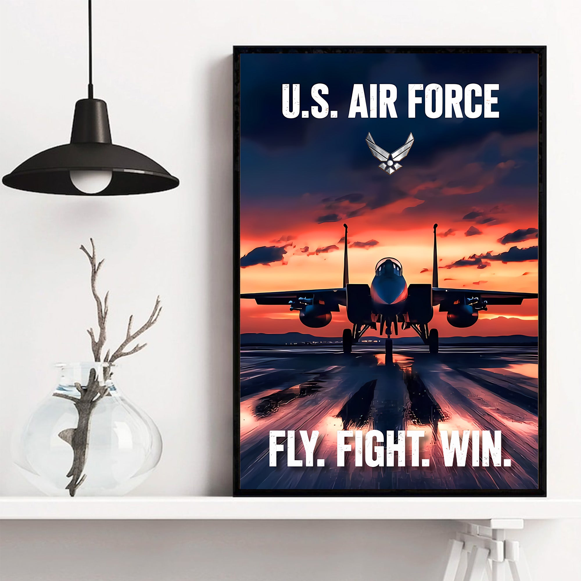 U.S. Air Force Fly Fight Win Dominance in the Sky with Strength Precision and Valor Poster