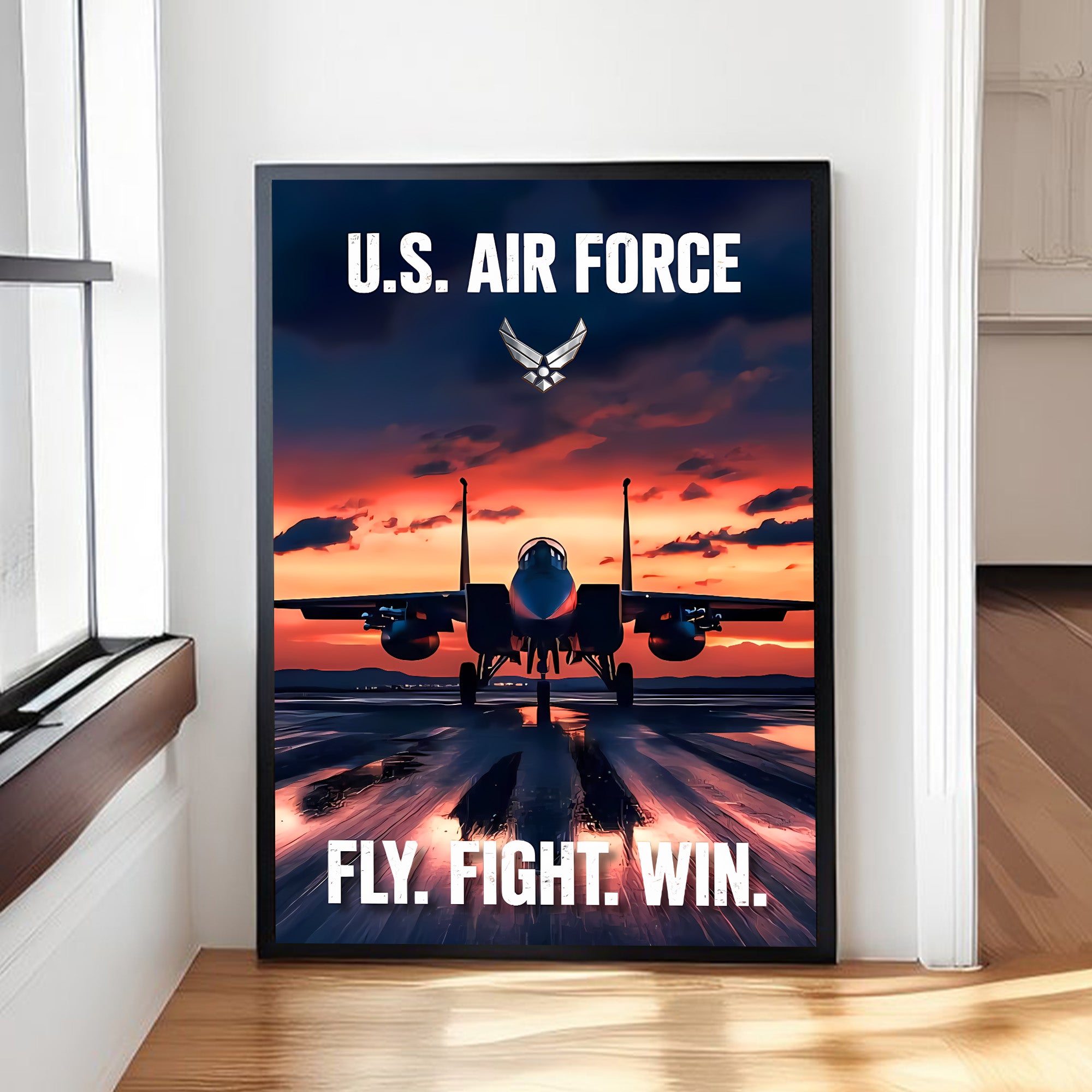 U.S. Air Force Fly Fight Win Dominance in the Sky with Strength Precision and Valor Poster