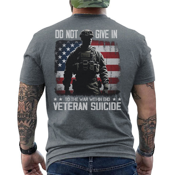 End Veteran Suicide Fight the War Within with Strength Hope and Brotherhood T-Shirt