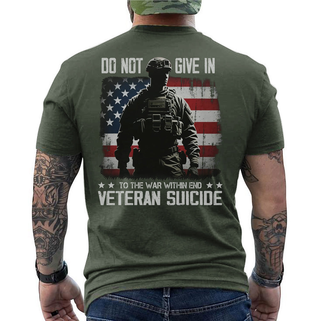 End Veteran Suicide Fight the War Within with Strength Hope and Brotherhood T-Shirt