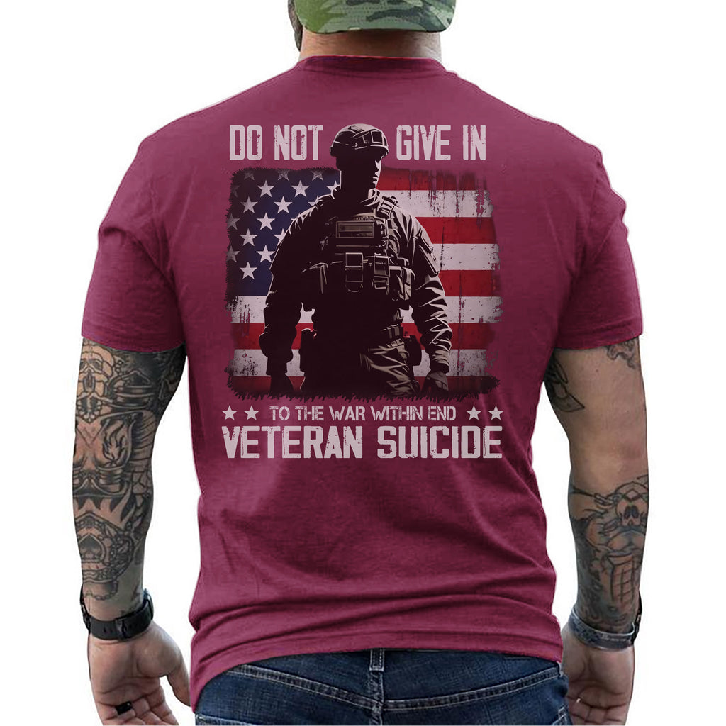 End Veteran Suicide Fight the War Within with Strength Hope and Brotherhood T-Shirt